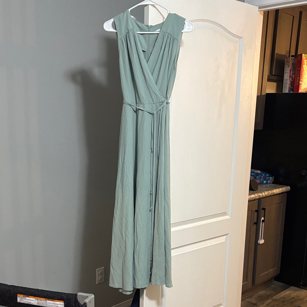 Calvin Klein Sage Green Maxi Dress